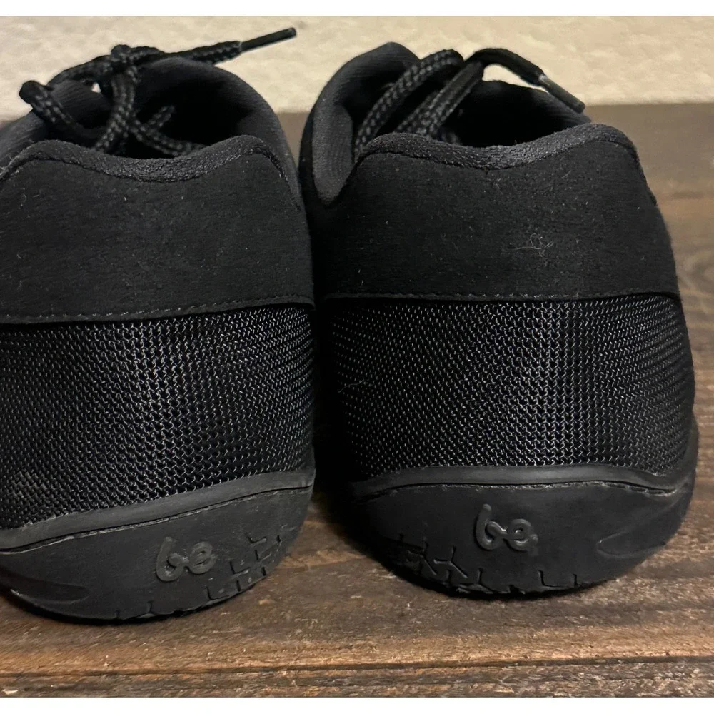 Be Lenka Barefoot Sneakers Mens 10.5 Black Mesh Leather Minimalist Shoe Wide Toe